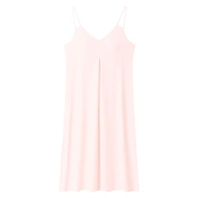 浮光岛屿 简约柔软纯色可爱时尚精致高级感吊带家居服舒适透气凉感可外穿宽松休闲夏季睡裙 女款