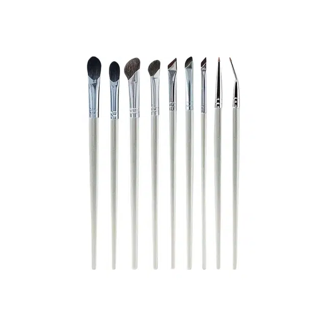 计轩  银色眼部修容提亮尖头超软化妆刷套装 定妆