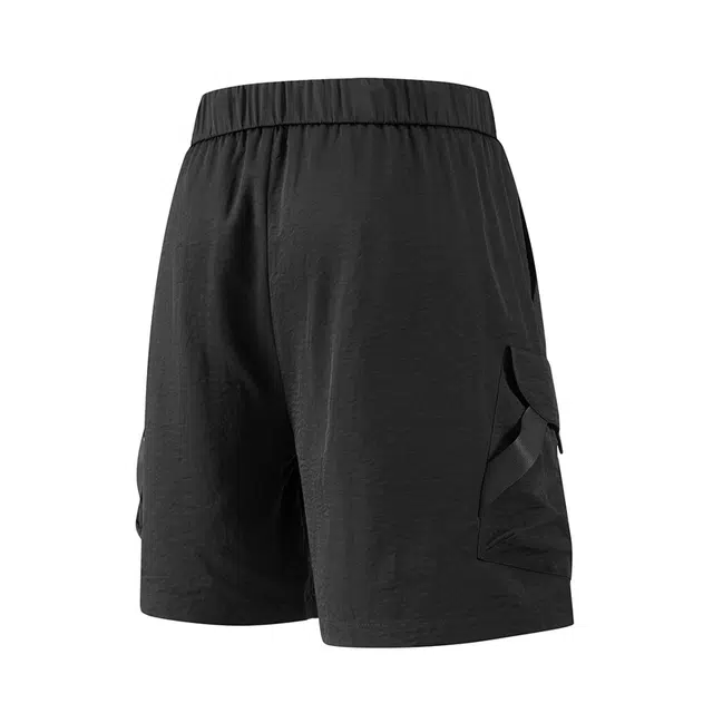 金贝勒 运动休闲简约百搭字母直筒宽松松紧舒适透气工装短裤 男女同款