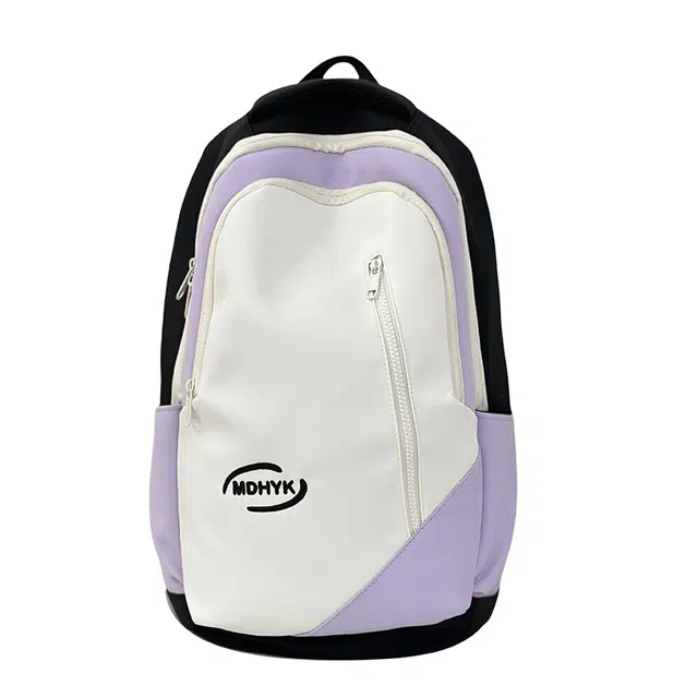 南潇湘 百搭个性运动物街头 尼龙 双肩包 常规 男女同款情侣款 黑色/黄色/绿色/粉色