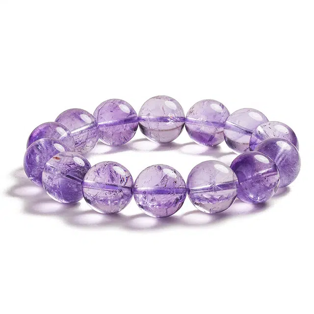 【匠心手作 成功上岸】 灵菲 招财转运情绪稳定新中式 小众简约九紫离火百搭轻奢高级感#好运天然 紫水晶 手串 男女同款情侣款