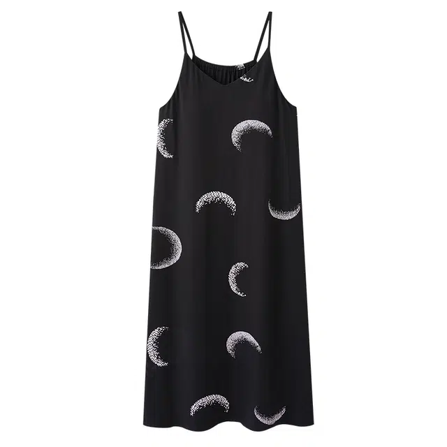 俏佳人 带胸垫套头吊带无袖休闲慵懒风舒适可外穿透气垂感亲肤家居服睡裙 女款