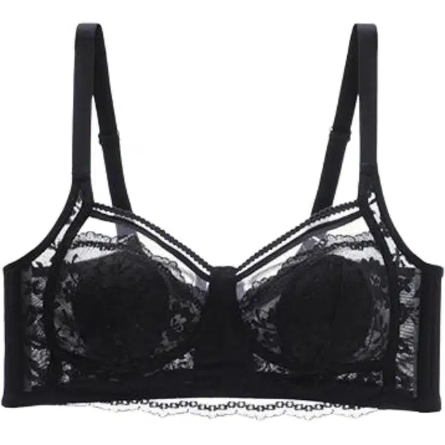 黛尔佳人 兔耳朵杯大胸显小调整型收副乳防下垂聚拢薄款大码文胸 女款