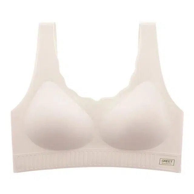 草本初色 夏季无痕薄款亲肤透气美背内衣女生大胸显小无钢圈收副乳防下垂爆款背心式文胸 女款