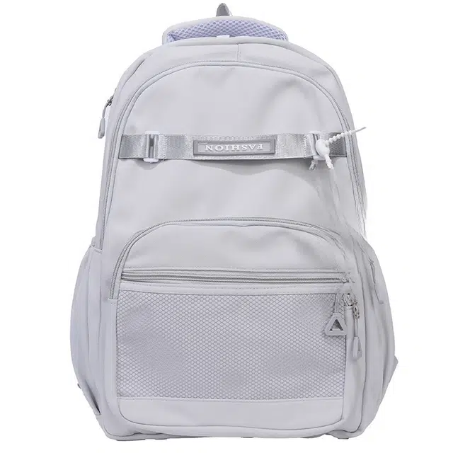 南潇湘 字母印花轻便简约国风初中高中大学上课百搭 尼龙 双肩包 男女同款情侣款 多色