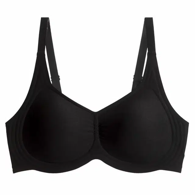 黛尔佳人 云感薄款裸感内衣女大胸显小无痕聚拢无钢圈收副乳防下垂上托文胸 女款