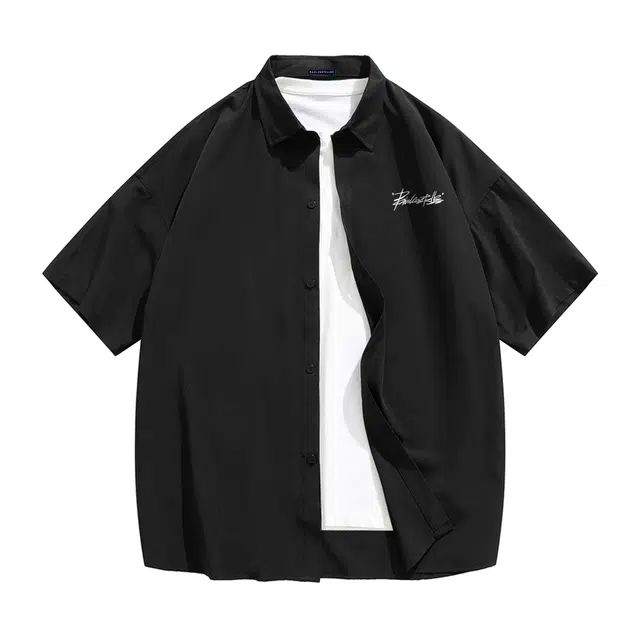 PAUL COSTELLOE Logo Button Shirt