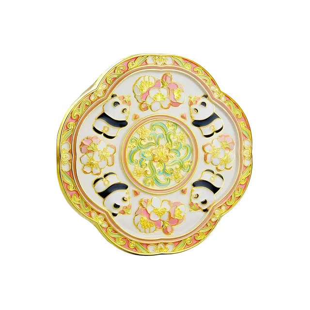 计轩 手持化妆镜中式古典旅游随身镜