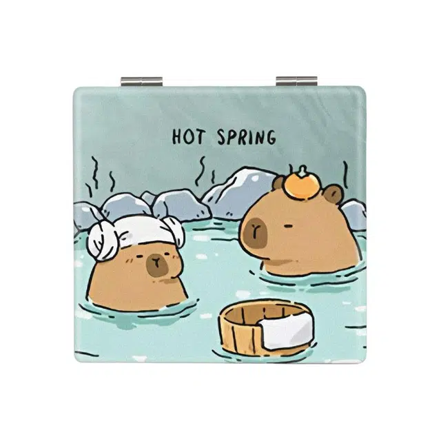 计轩 卡皮巴拉 豚门永存 随身手持折叠可爱便携化妆镜