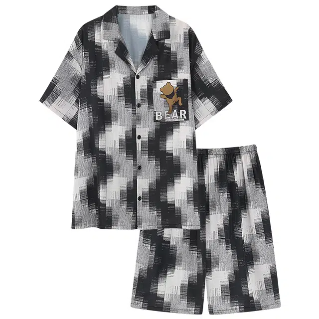 好福份 时尚透气休闲家居服睡衣套装 男款