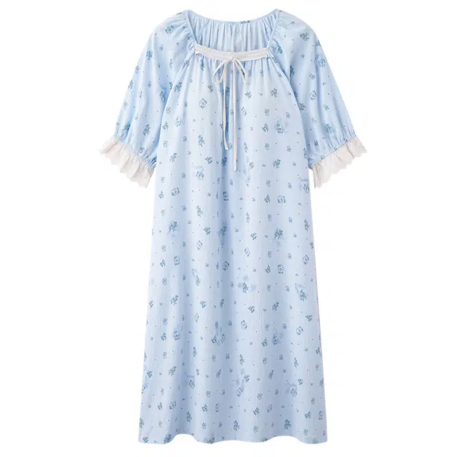 俏佳人 带胸垫舒适可外穿短袖透气亲肤家居服睡裙 女款