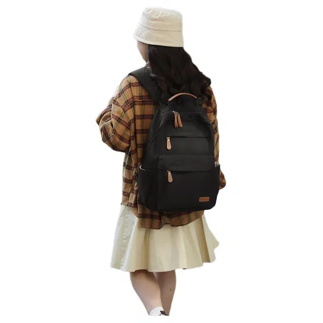 恒源祥 纯色时尚百搭简约 尼龙 双肩包 男女同款情侣款 多色