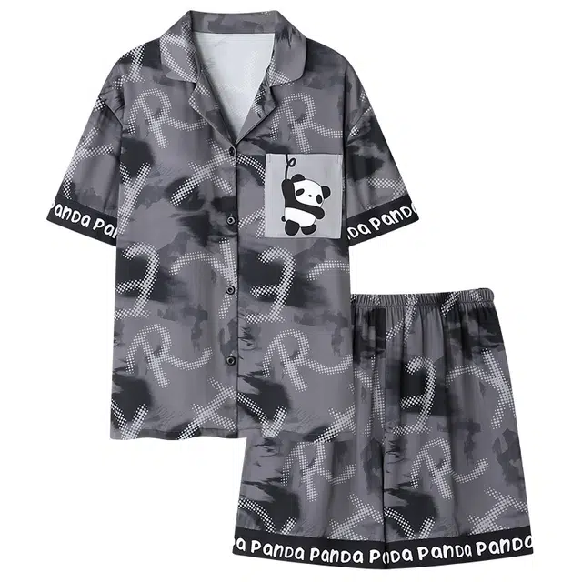 好福份 带胸垫时尚简约优雅家居服夏季睡衣套装 女款