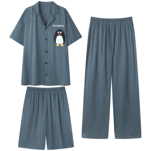 好福份 短袖休闲时尚简约设计家居服睡衣套装 男款