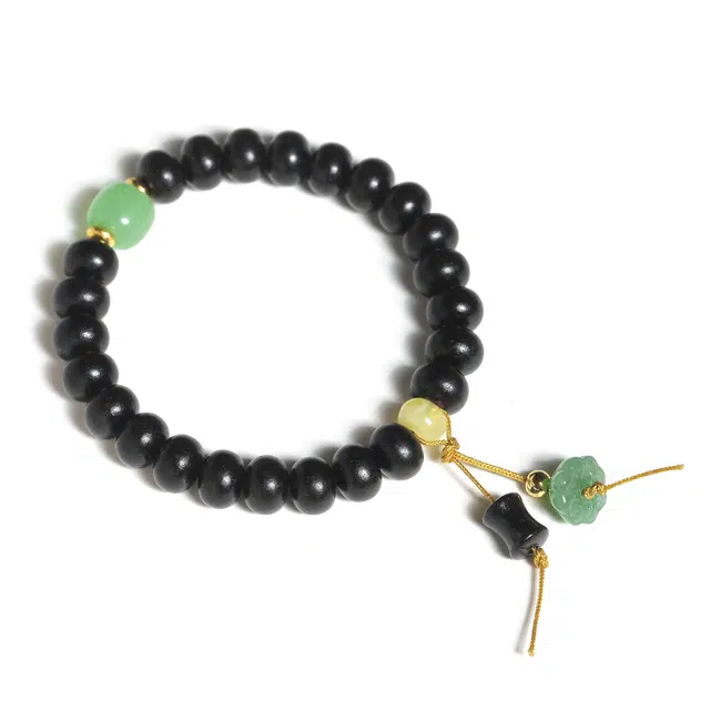 仙友 新中式莲蓬国潮开运招财纳福转运文玩八方来财 黑檀 木作手串 男女同款情侣款