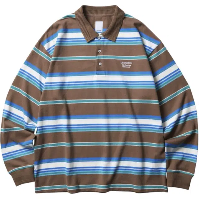 Liberaiders MULTI STRIPE LS POLO SHIRT Polo