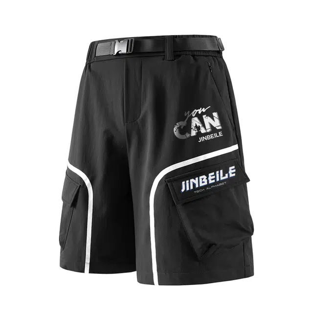 金贝勒 防晒吸湿速干运动耐磨舒适字母印花工装短裤 男女同款