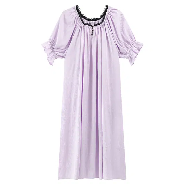 俏佳人 带胸垫舒适家居服可外穿短袖透气亲肤睡裙 女款