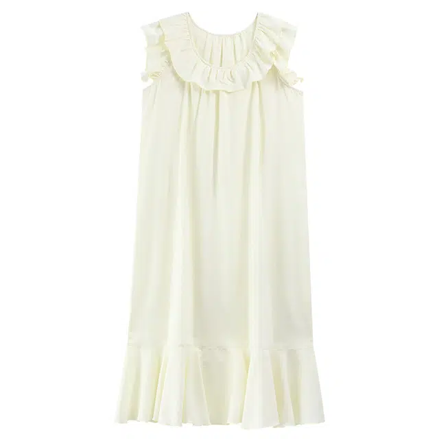 俏佳人 带胸垫纯色圆领透气亲肤休闲无袖家居服睡裙 女款