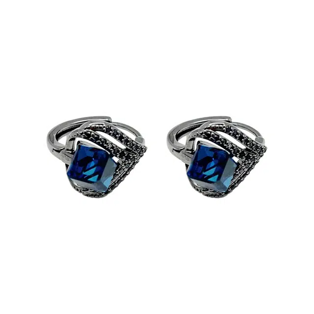 双生恋 微镶小巧小众设计感百搭时尚精致日常通勤轻奢高级感 铜 耳环 女款