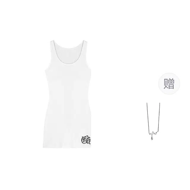 识恩 性感高街辣妹无袖修身显瘦甜酷风吊带上衣中长款背心 女款