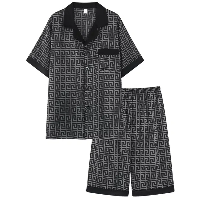 好福份 时尚简约透气舒适家居服睡衣套装 男款