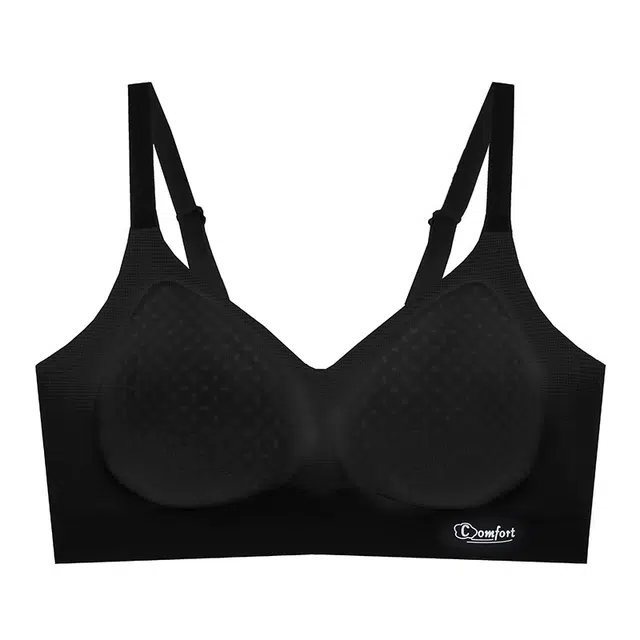 黛尔佳人 无痕裸感内衣女冰丝薄款夏季凉感大胸显小胸聚拢无钢圈美背胸罩文胸 女款