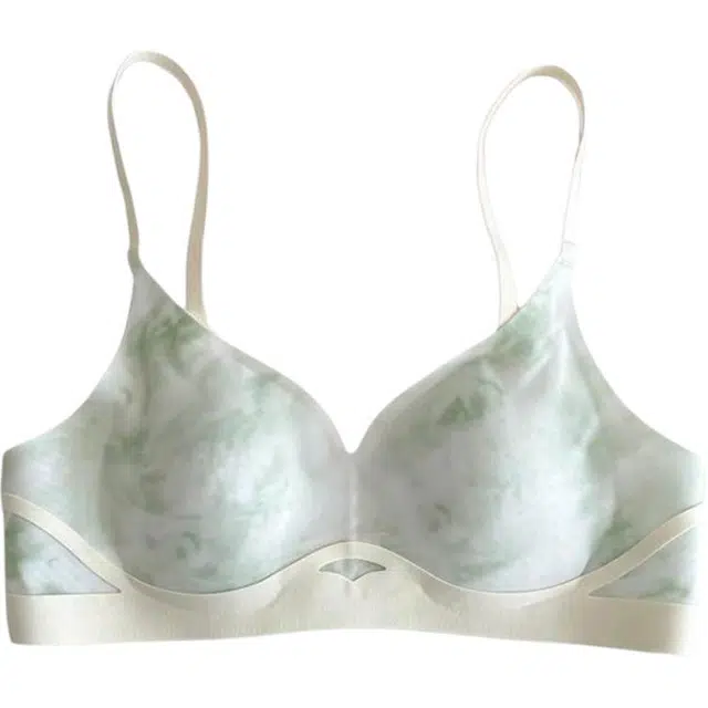 黛尔佳人 超薄款扎染风无痕大胸显小透气防下垂收副乳凉感兔耳杯文胸 女款