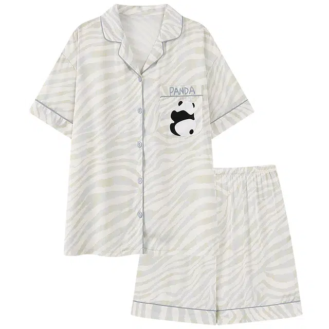 好福份 时尚简约舒适家居服夏季睡衣套装 女款