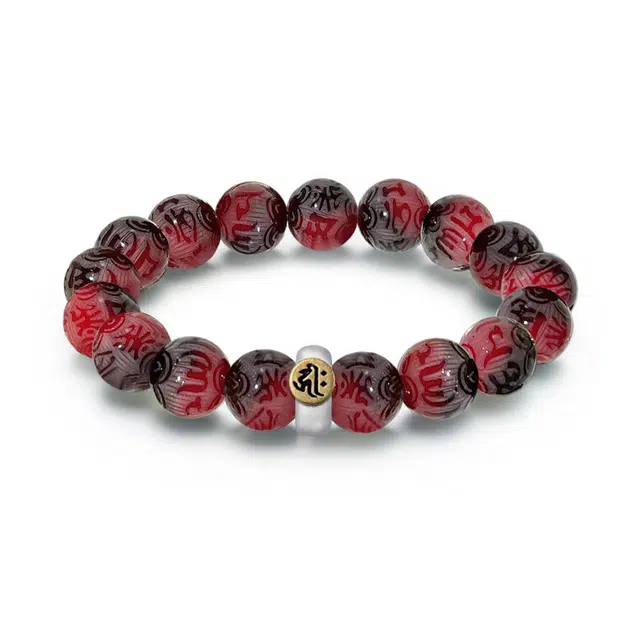 岁月静好 六字箴言八大守护神生肖本命年水逆退散招财纳福国风佛珠平安喜乐诸事顺利新中式日常通勤百搭 菩提根 手串 男女同款情侣款