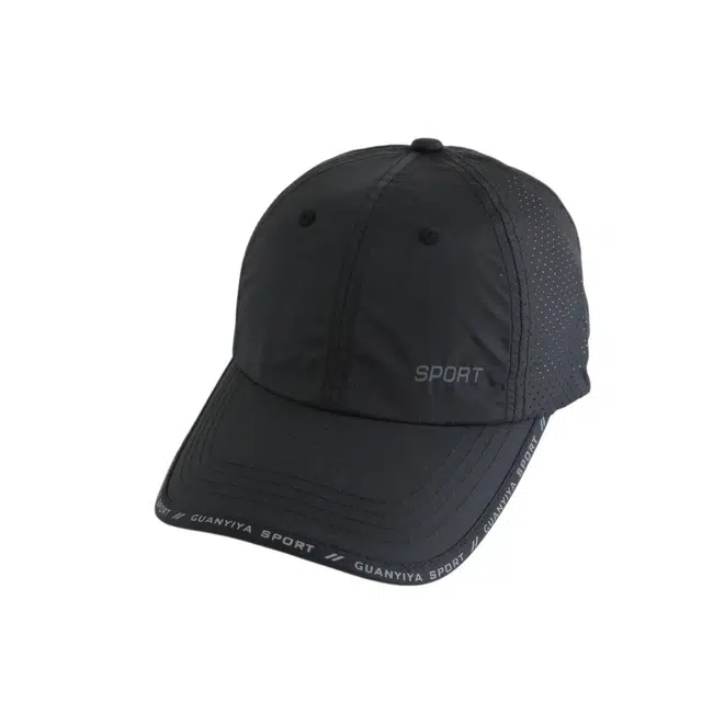 艾佳微 春夏户外休闲钓鱼轻薄防晒遮阳帽简约时尚透气网眼速干 涤纶 鸭舌帽 男女同款情侣款