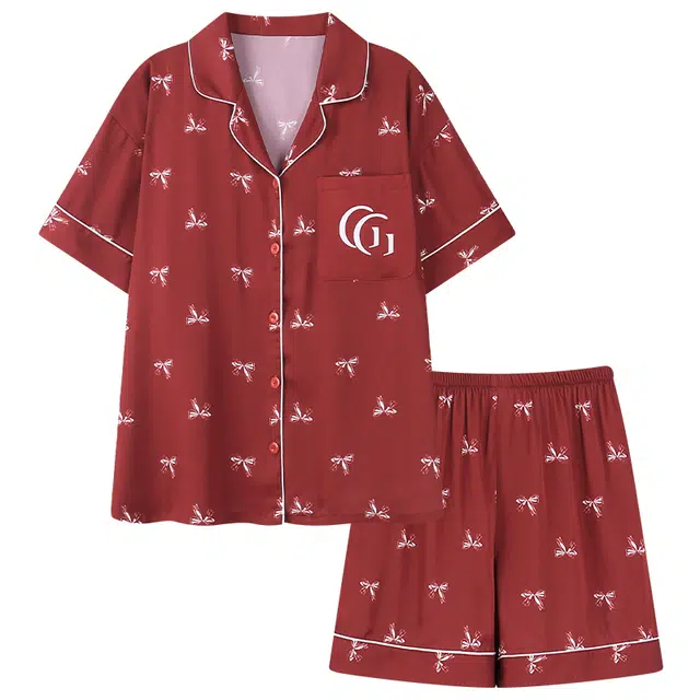 好福份 休闲舒适短袖时尚简约优雅家居服睡衣套装 女款