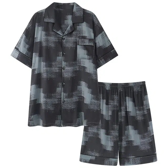 好福份 时尚亲肤休闲简约家居服睡衣套装 男款