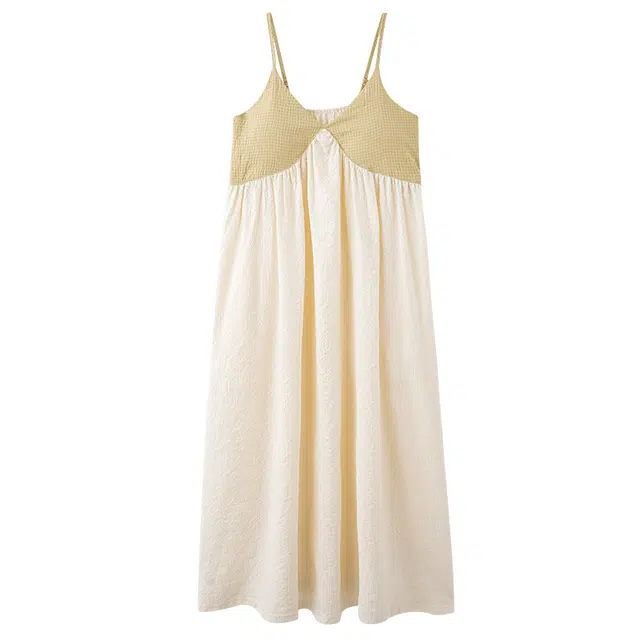 俏佳人 带胸垫休闲透气亲肤无袖吊带可外穿家居服睡裙 女款