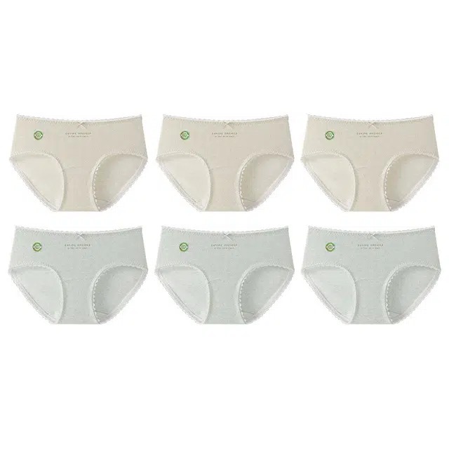 俞兆林 无痕女士透气纯棉加长裆抑菌中高腰内裤 女款 组合装