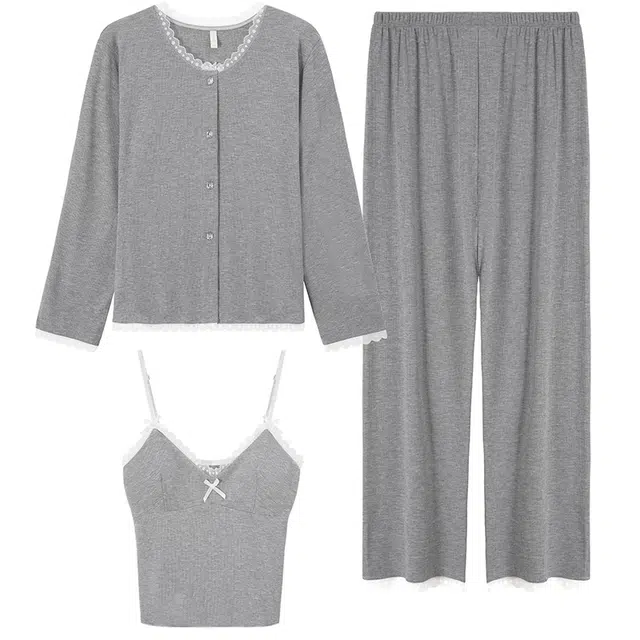 好福份 带胸垫休闲时尚甜美家居服可外穿睡衣套装 女款