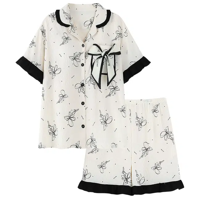 好福份 韩版时尚简约透气舒适家居服睡衣套装 女款