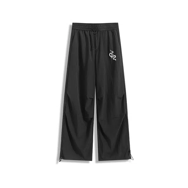 欧路得 美式蛇纹速干伞兵裤子夏潮牌青少年运动宽松抽绳束脚长裤休闲裤 男款