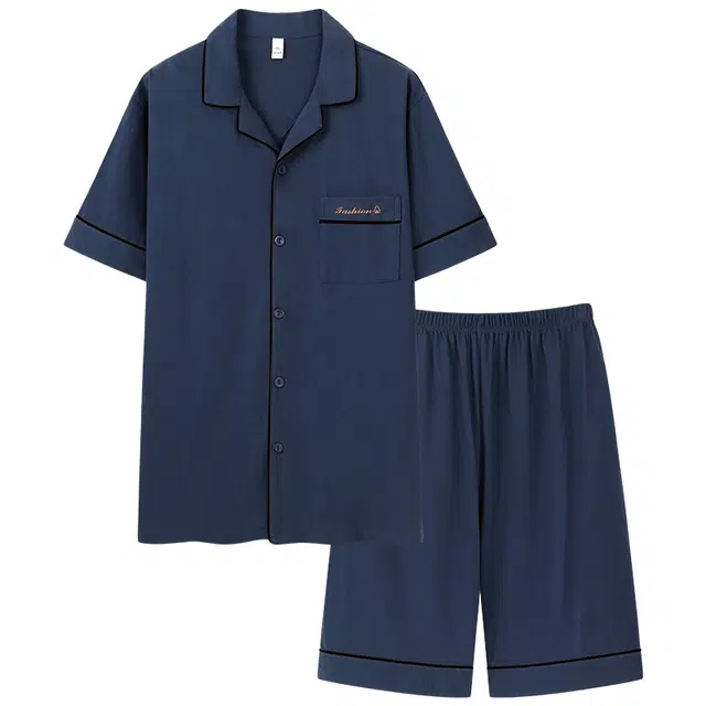 好福份 韩版休闲时尚舒适简约家居服睡衣套装 男款