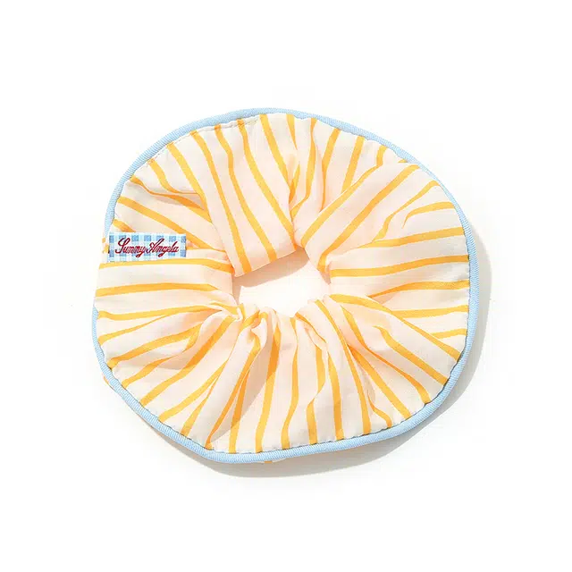 如花梦 条纹双层气质 布艺 头绳 女款