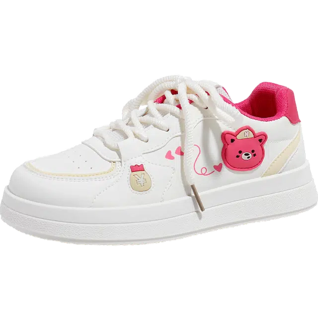 芭芭鸭 合成革 百搭小众 厚底韩系 包裹性防滑轻便透气增高 低帮 板鞋 女