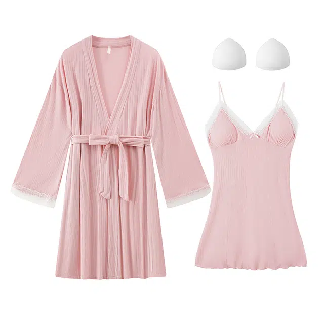 好福份 带胸垫夏季女时尚柔软透气家居服睡衣套装 女款