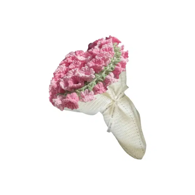 纯兔鼠 玫瑰 铃兰花毯子成品 手工钩织编织花束花朵 安抚陪伴 玩具