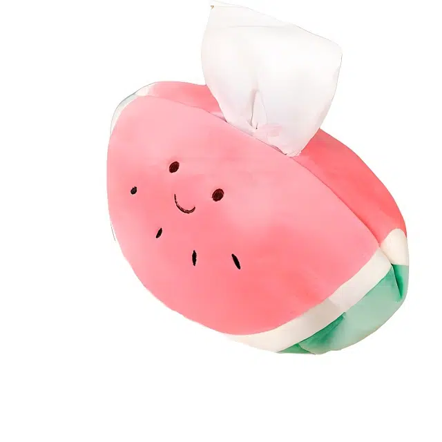 蔻蒂熊 西瓜水果纸巾盒创意抽纸盒 柔软材质 玩偶周边