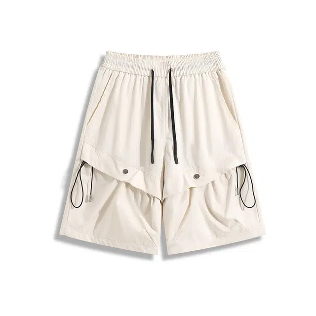 佐菲利 美式潮牌高街五分裤抽绳速干伞兵中裤子薄款宽松夏季工装短裤 男款