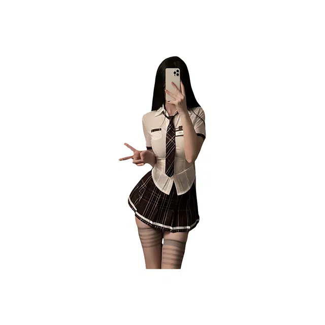 崇朵  角色扮演大码性感免脱小胸情趣内衣 约会战袍高级感