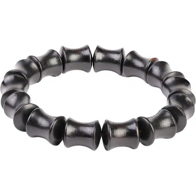 三檀小舍 国潮国风 节节高升考研上岸转运招财 文玩盘玩#好运 黑檀 木作手串 男女同款情侣款