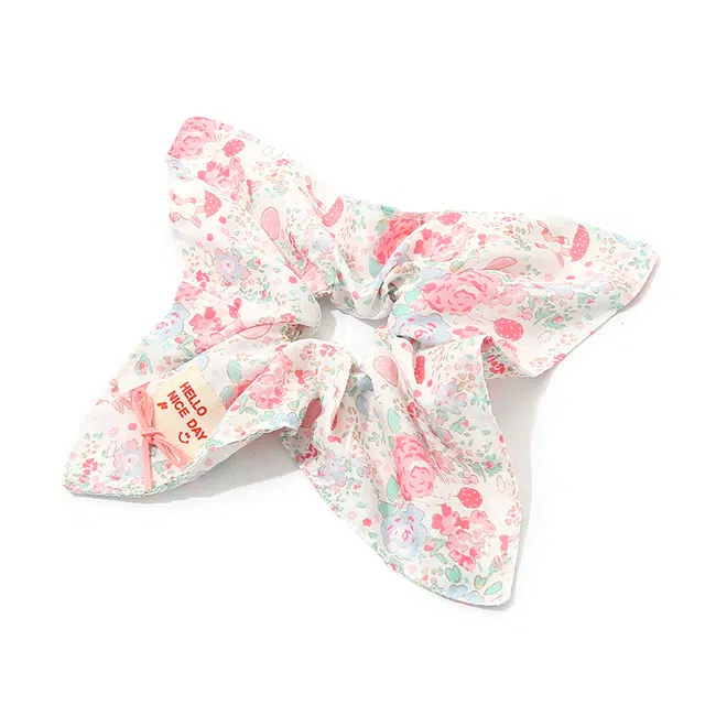 如花梦 碎花蝴蝶结高级感小清新 布艺 头绳 女款