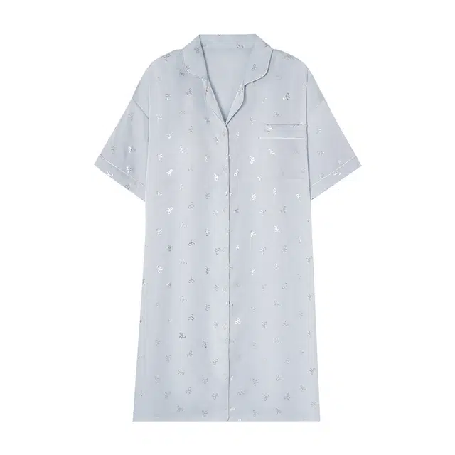 欧诗帛 冰丝凉感短袖韩版带胸垫甜美家居服可外穿夏季睡裙 女款