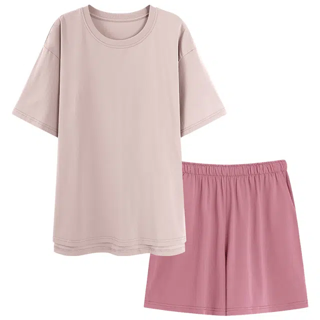 好福份 带胸垫夏季女时尚透气家居服睡衣套装 女款